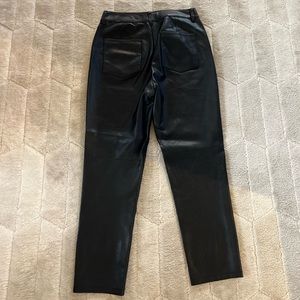 Free People Black Leather Pants